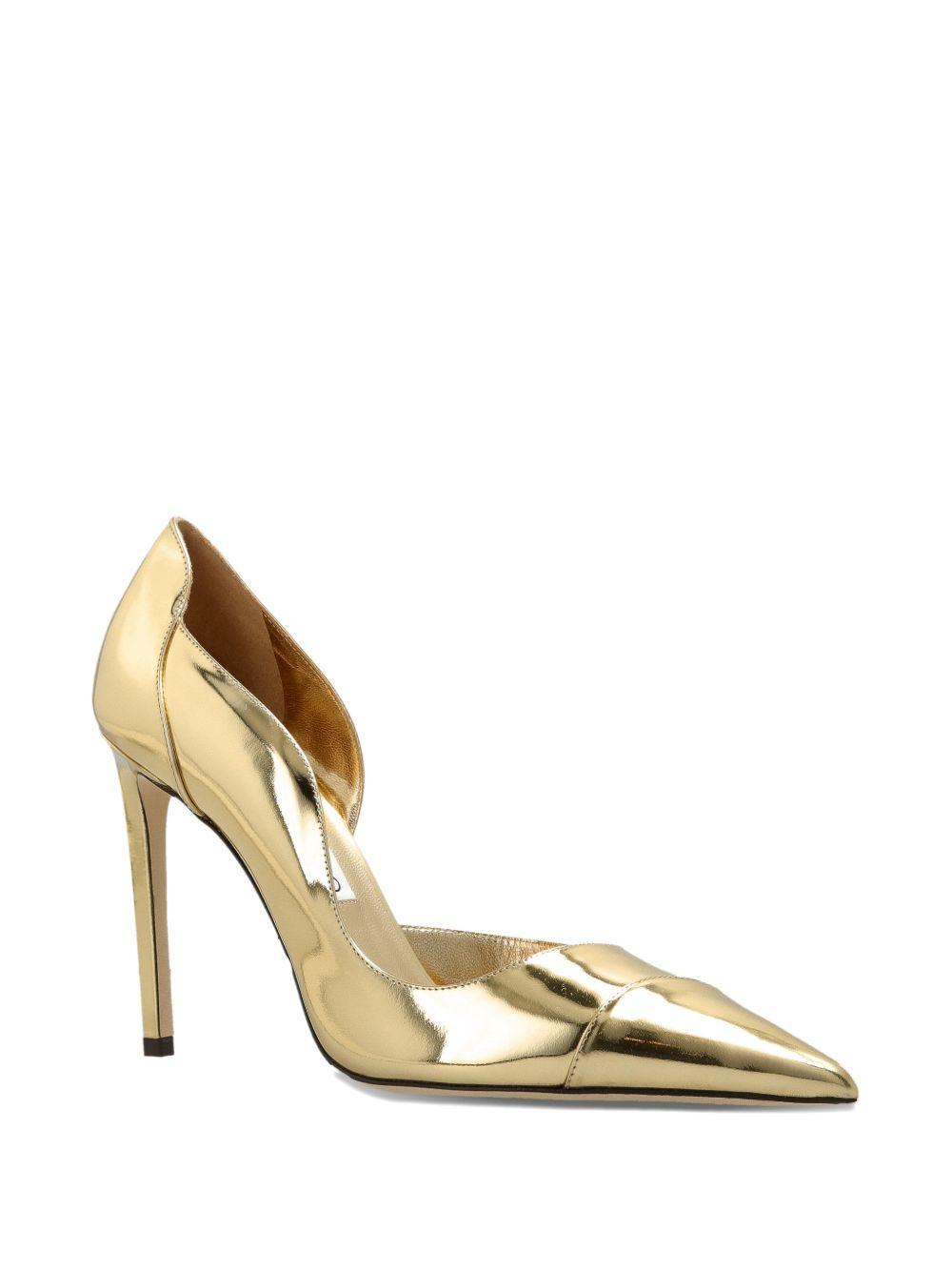 Brigitte pointed-toe pumps BRIGITTE 100 QUI GOLD JIMMY CHOO 