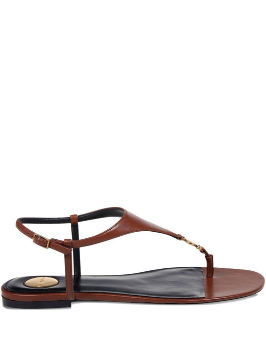 T-strap logo-embellished leather sandals 841570 AADF02603 SAINT LAURENT 