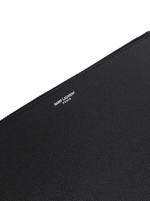 logo zipped clutch<BR/><BR/><BR/><BR/><BR/> 683865 BTY0N1000 SAINT LAURENT 