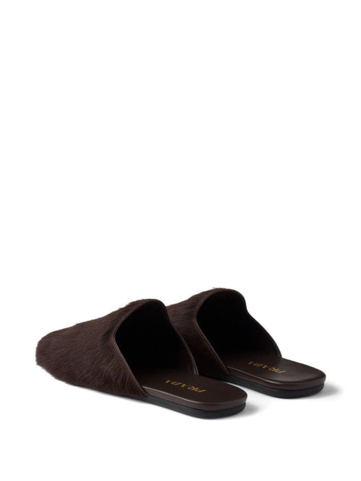logo-plaque hair-calf mules 1S008O F DD05 2HIOF0324 PRADA 