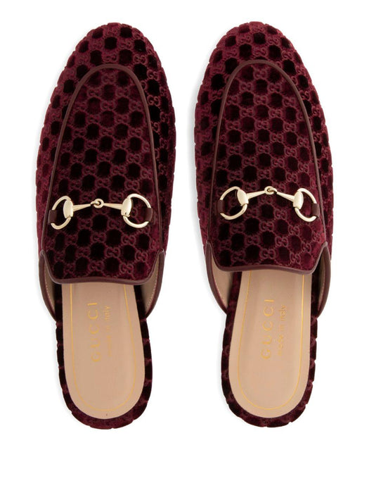 horsebit GG pattern velvet mules 802163 FAEUF5042 GUCCI 