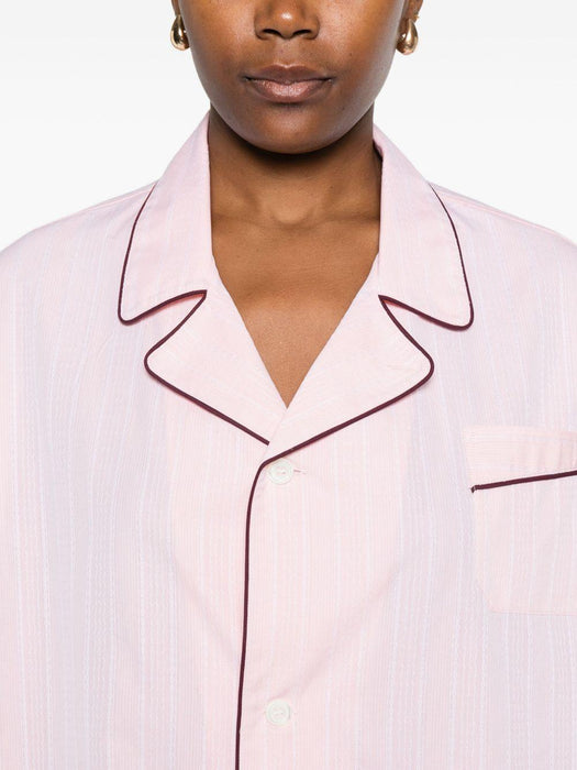striped contrast-trim shirt<BR/><BR/> P479I S OOO 18OVF0924 PRADA 