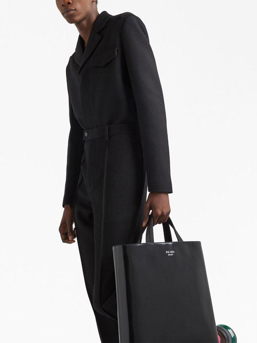 logo-stamp leather tote bag 2VG113 V OOO ZO6F0002 PRADA 