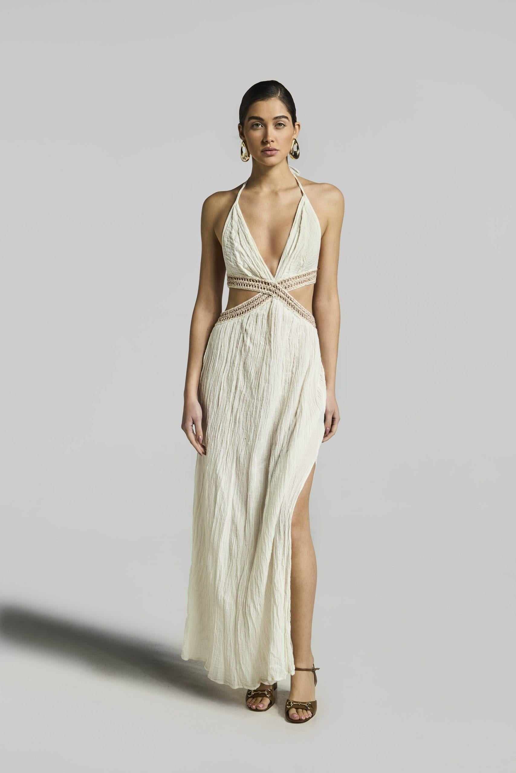 IDYLLE MAXI DRESS 257614 IVORY D'ARTEMIDE 