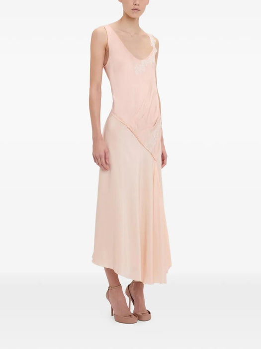 lace-trim midi dress 1226WDR007331A 9807 VICTORIA BECKHAM 