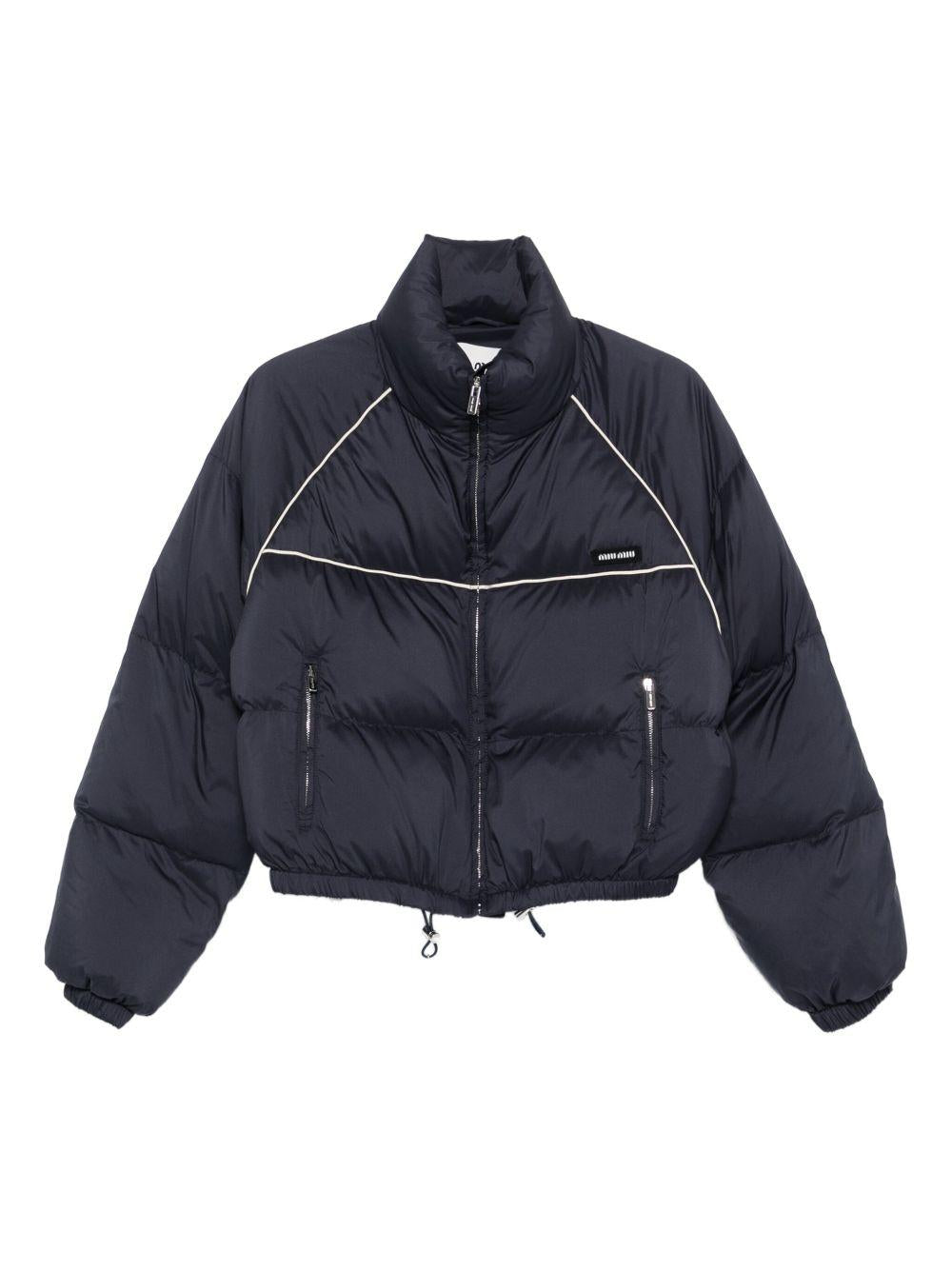 panelled cropped puffer jacket ML1309 S OOO 158AF0008 MIU MIU 