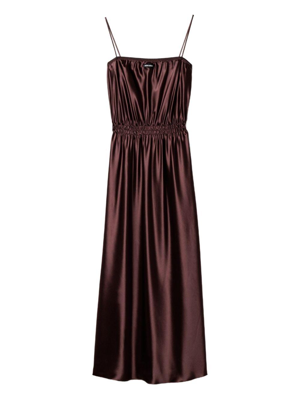 satin maxi dress MF5898 S OOO 15ZCF0324 MIU MIU 