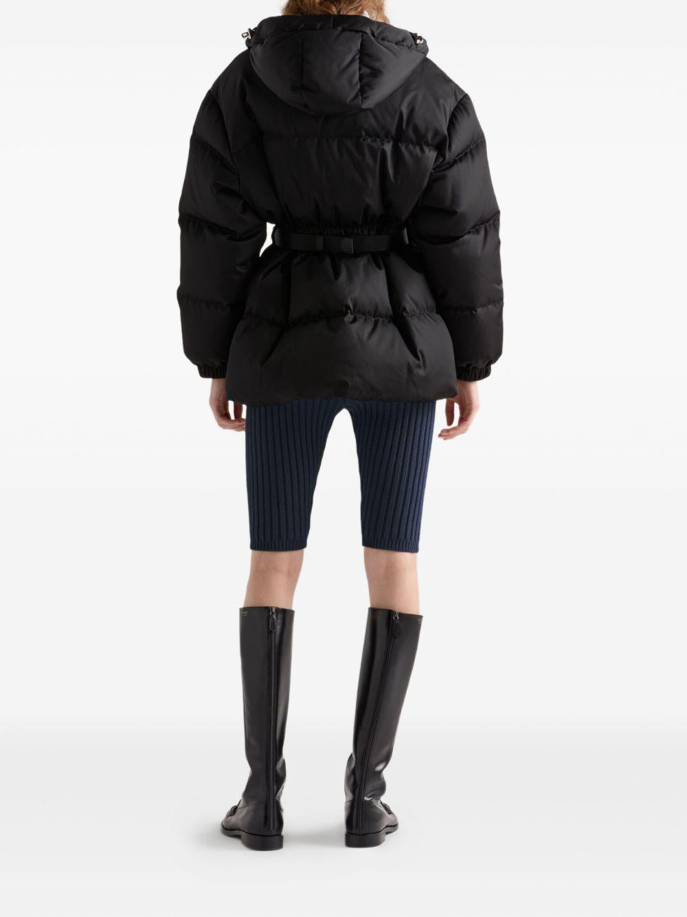 hooded belted down jacket 29X966 S OOO 1WQ8F0002 PRADA 