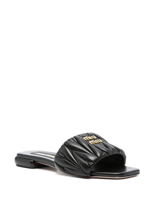 matelassé leather sandals 5XX605 F 010 88TF0002 MIU MIU 