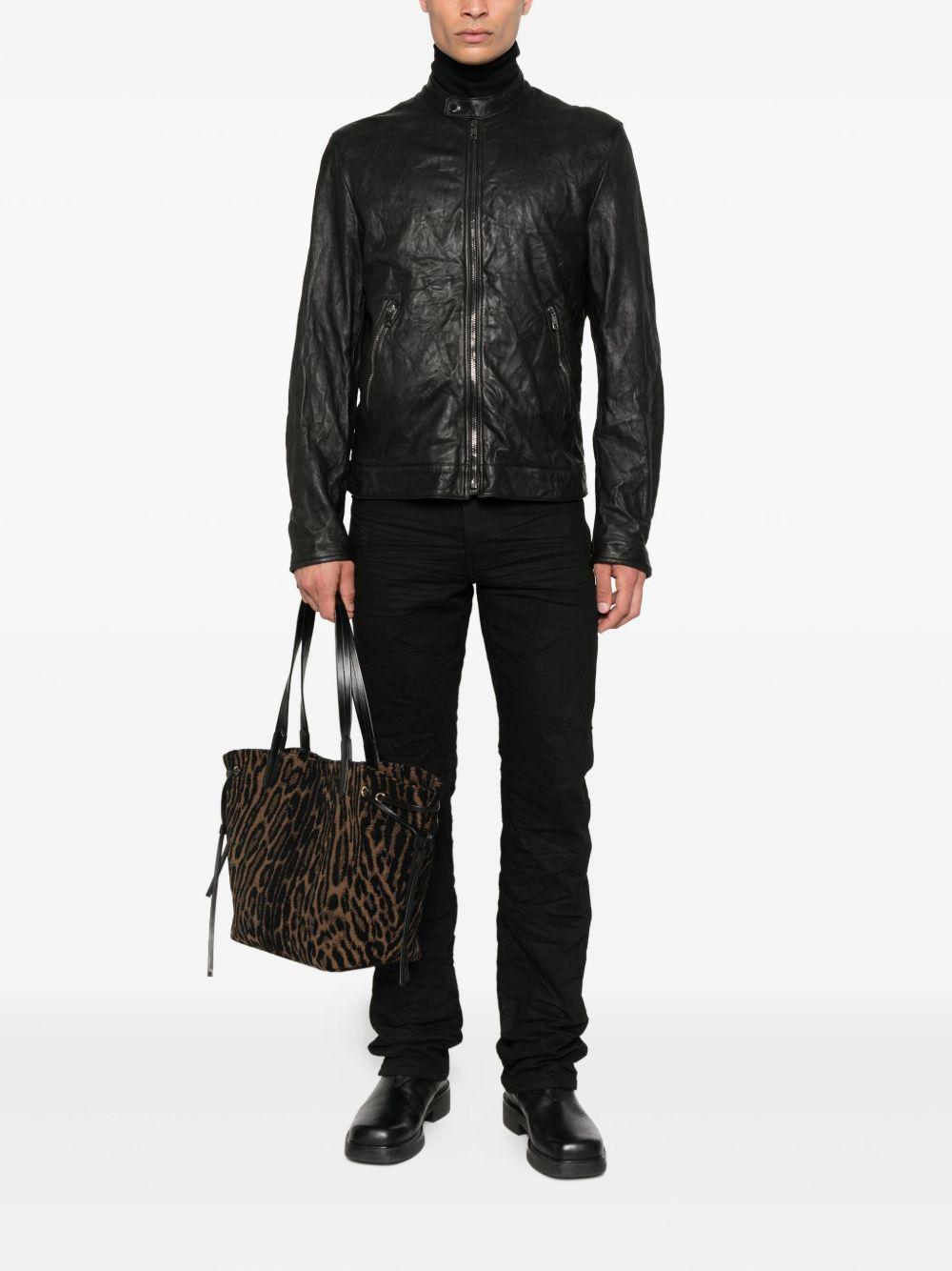 zip-fastening lambskin leather jacket G9BUGL GJ744N0000 DOLCE & GABBANA 