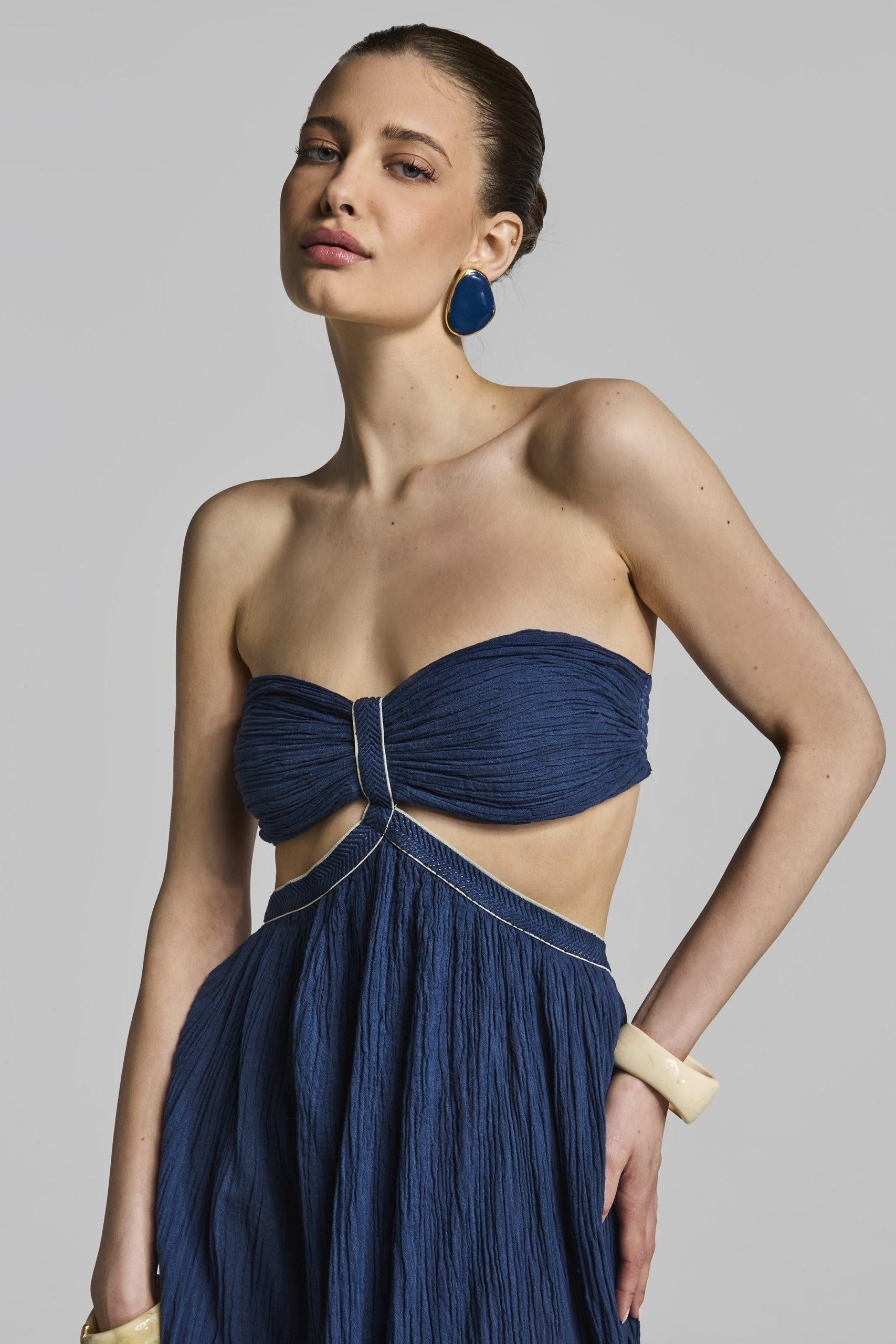 CIRCE MAXI DRESS 216222 DARK BLUE D'ARTEMIDE 