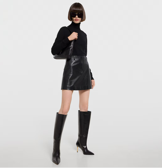 Leather mini skirt 860694 XNA6E1000 GUCCI 