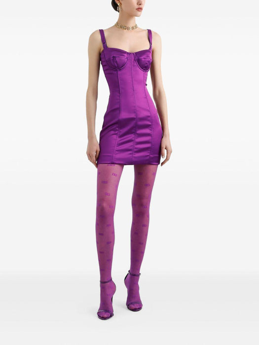 satin bustier mini dress F6CLMT FURHMF0571 DOLCE & GABBANA 