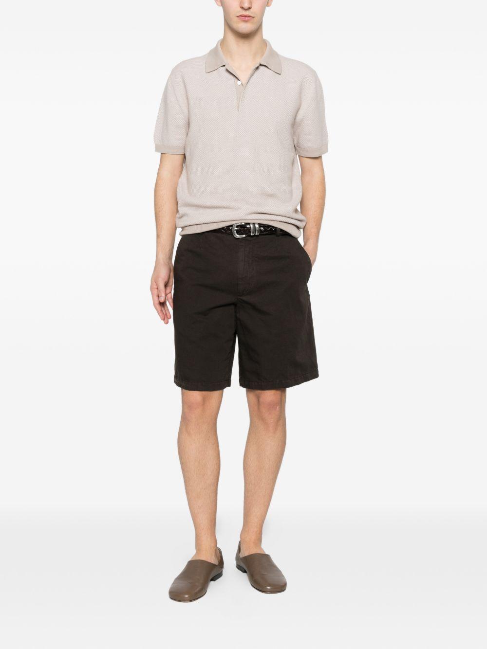 Brown front-pockets shorts Zegna UHI37A3 TB17M09 ZEGNA 