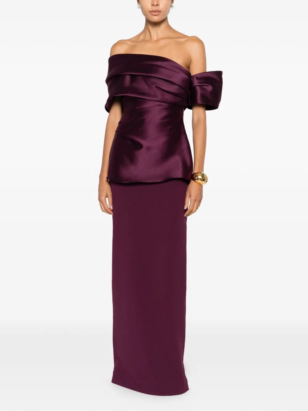 Lucine Maxi Dress OS48039 GRAPE SOLACE LONDON 