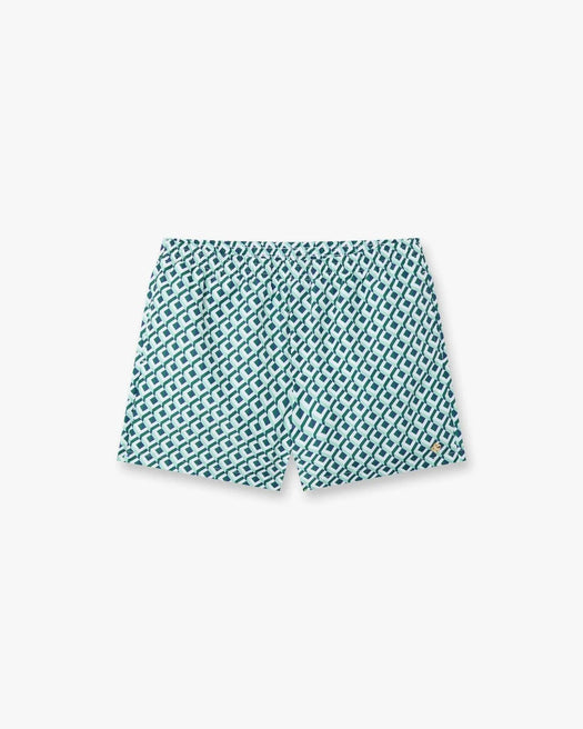 Green Cubist Monogram Printed Swim Shorts M-PF26-TR-032-02  CASABLANCA 