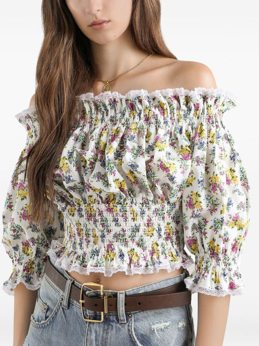 floral-print off-shoulder top F7BG4T HS5T9HA5XL DOLCE & GABBANA 