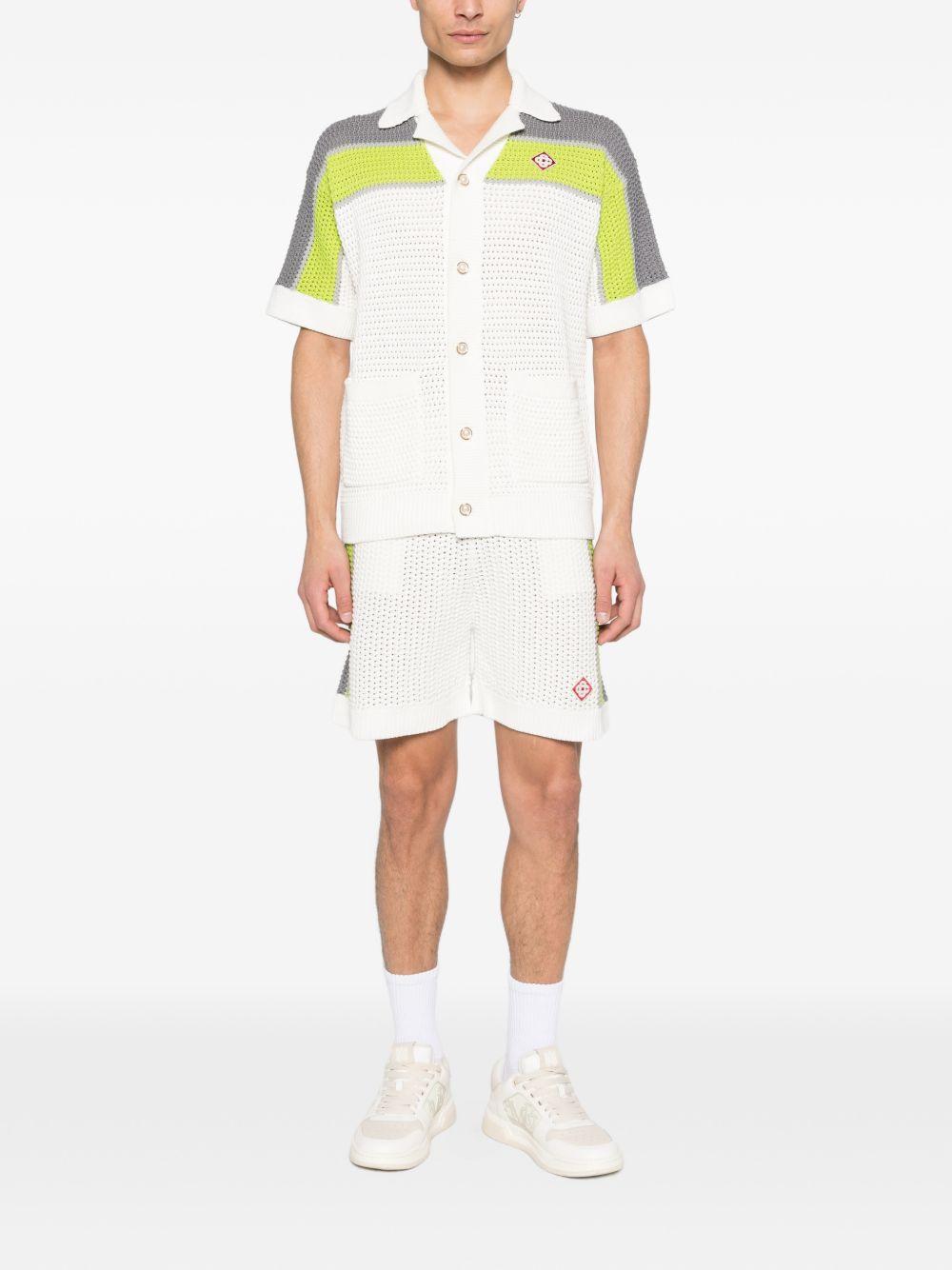 short-sleeve button shirt M-SP26-KW-1207-01 WHITE CASABLANCA 