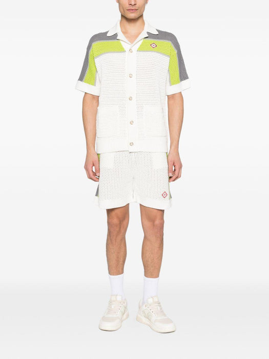 short-sleeve button shirt M-SP26-KW-1207-01 WHITE CASABLANCA 