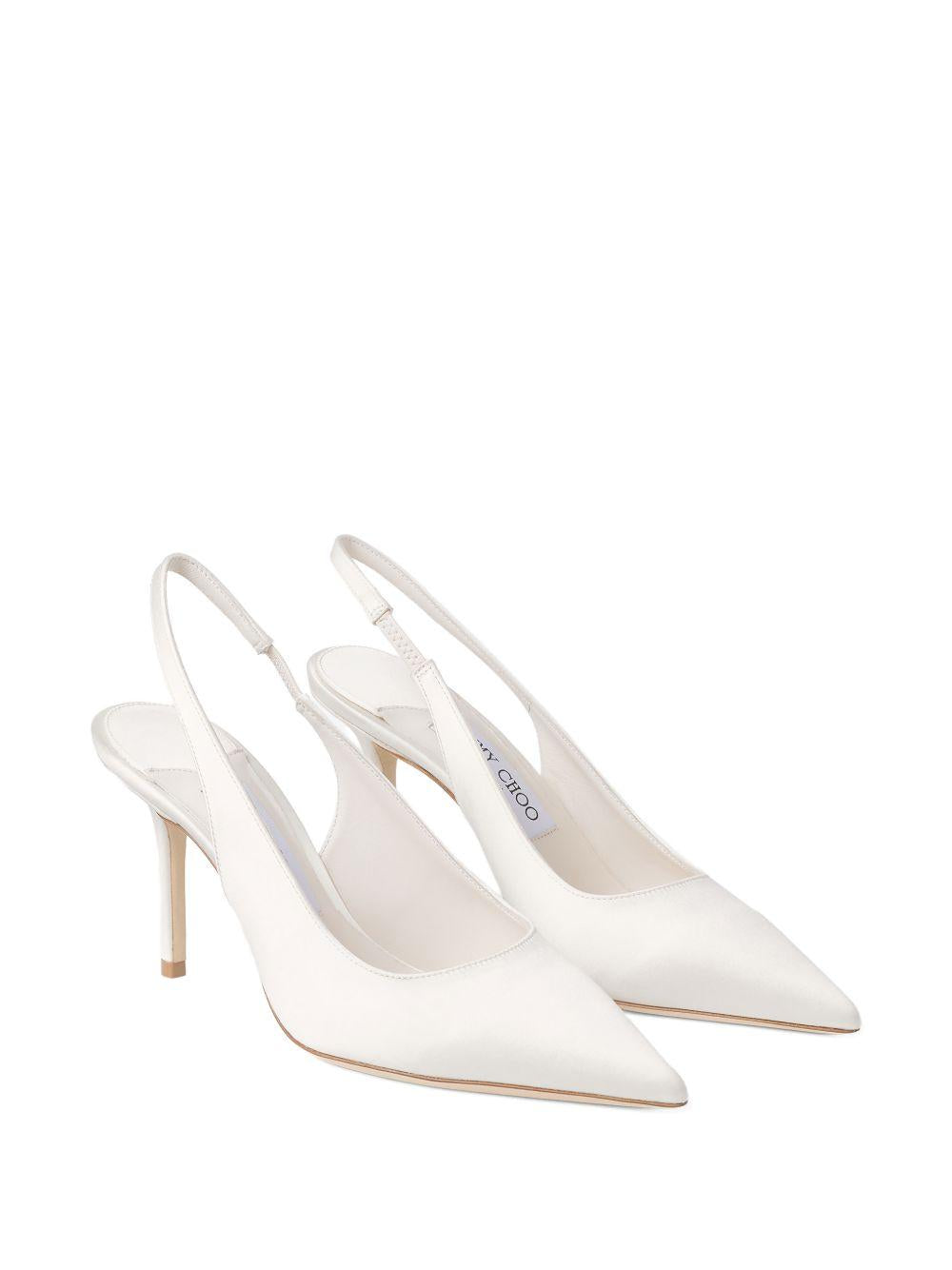 Love pointed-toe slingback pumps LOVE SB 85 SAT IVORY JIMMY CHOO 