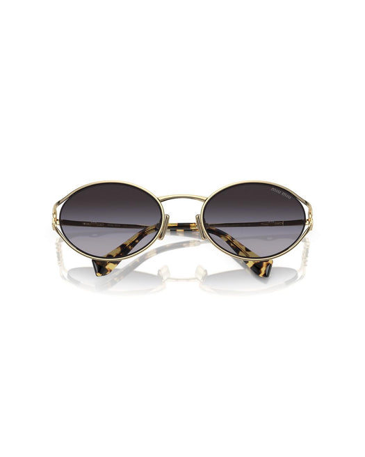 MU 52YS OVAL-SHAPE SUNGLASSES<BR/> 400-MU 52YS ZVN5D1 54  MIU MIU 