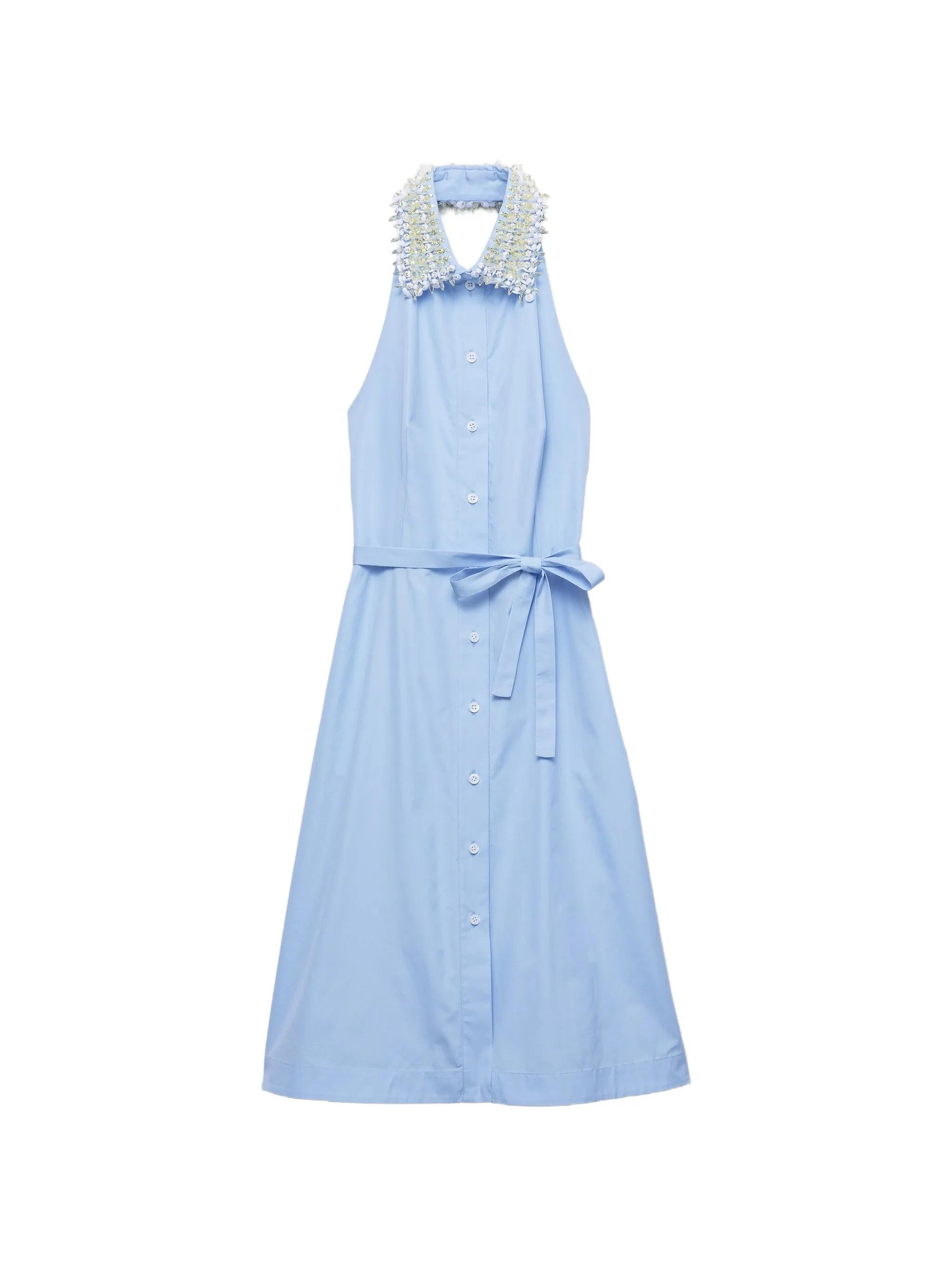 Embroidered poplin Shirt Dress P3S56R S OOO 1XV2F0012 PRADA 
