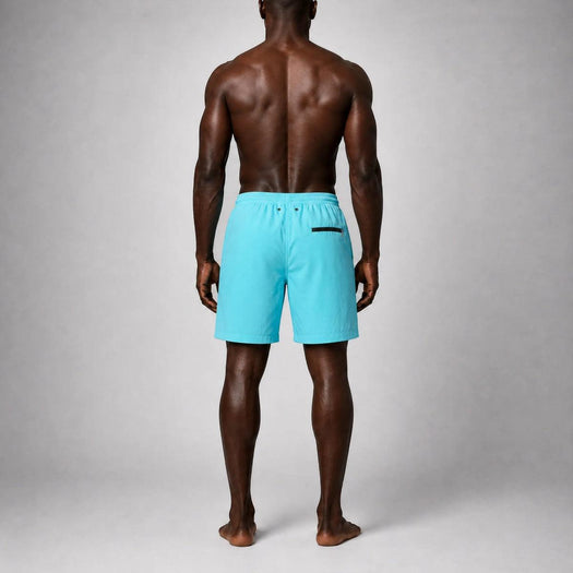 AquaSilk Blue Classic Swim Short NEAT BLUE TRUE TRIBE 