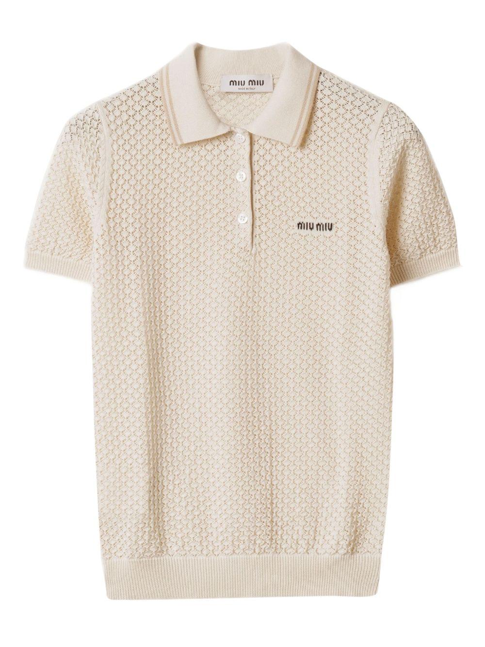 cotton polo shirt MMLB28 S OOO 17NLF0018 MIU MIU 