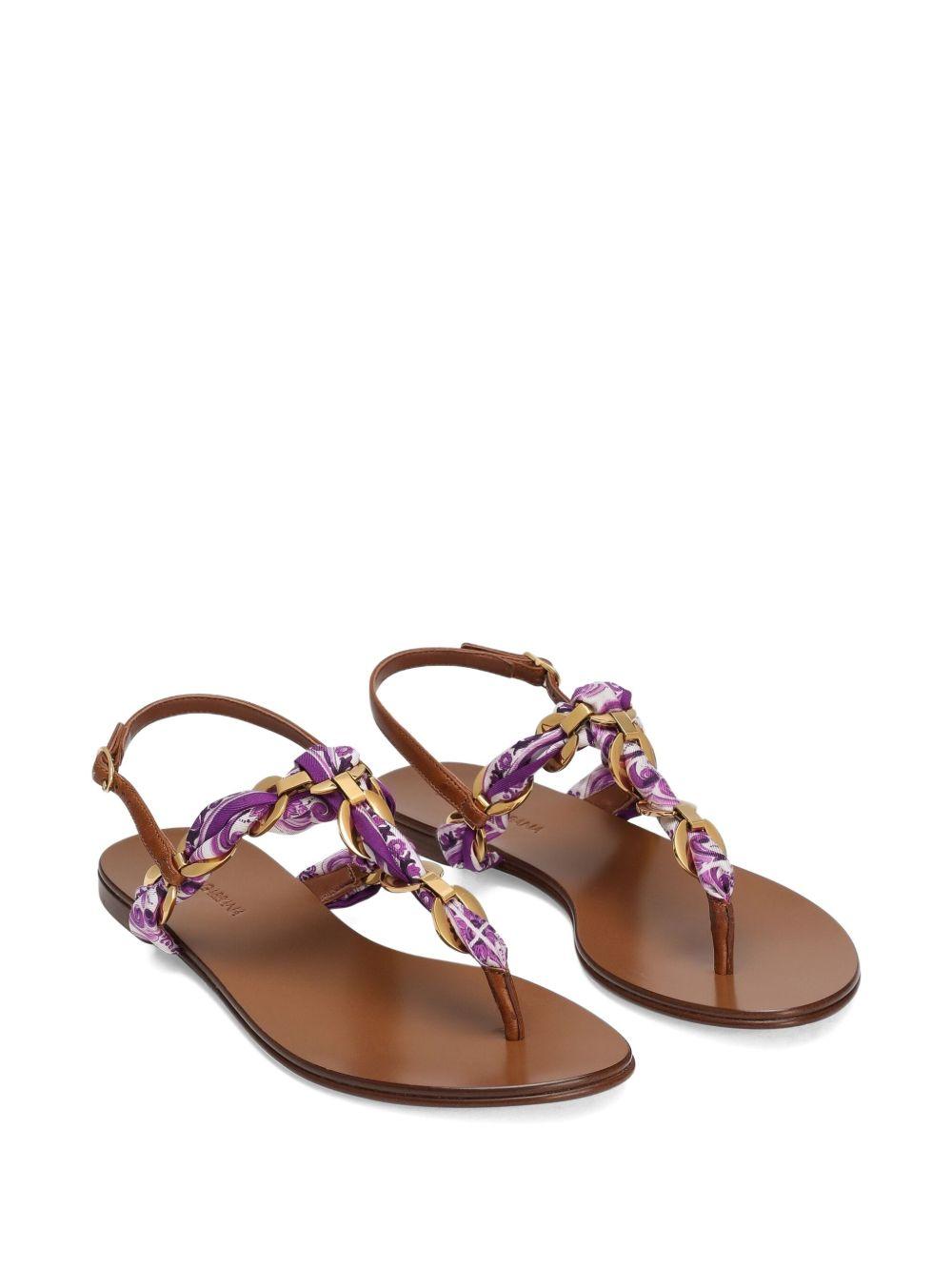 Maiolica-print sandals CQ0639 AE490I03TN DOLCE & GABBANA 