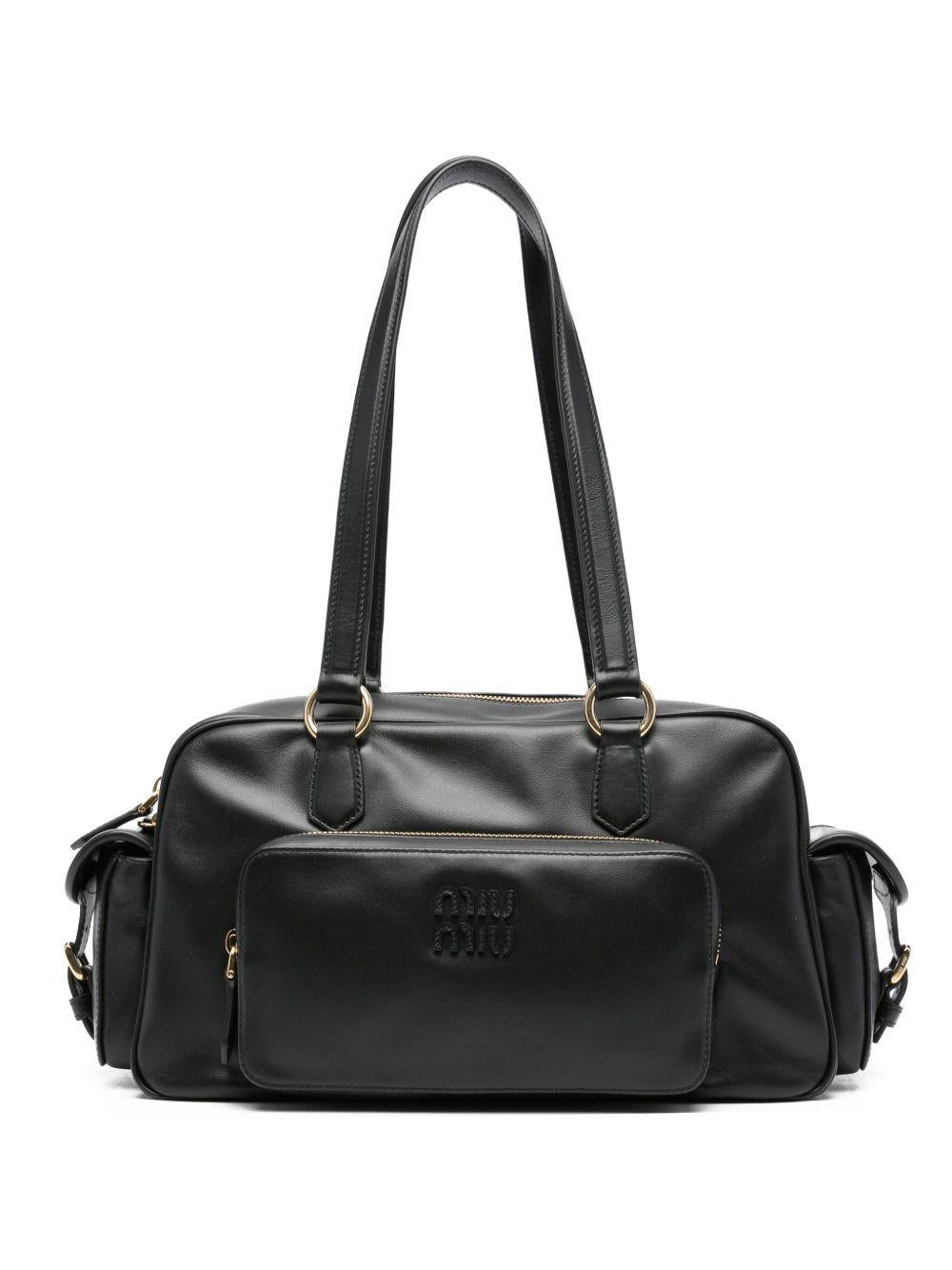 leather top-handle tote bag 5BB179 2ICYF0002 MIU MIU 