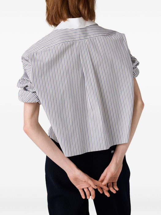 striped embroidered shirt MK1971 S OOO 174TF0963 MIU MIU 