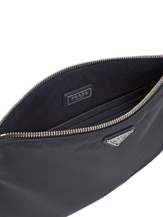 Re-Nylon triangle-logo clutch bag 2NH006 2DMHF0002 PRADA 