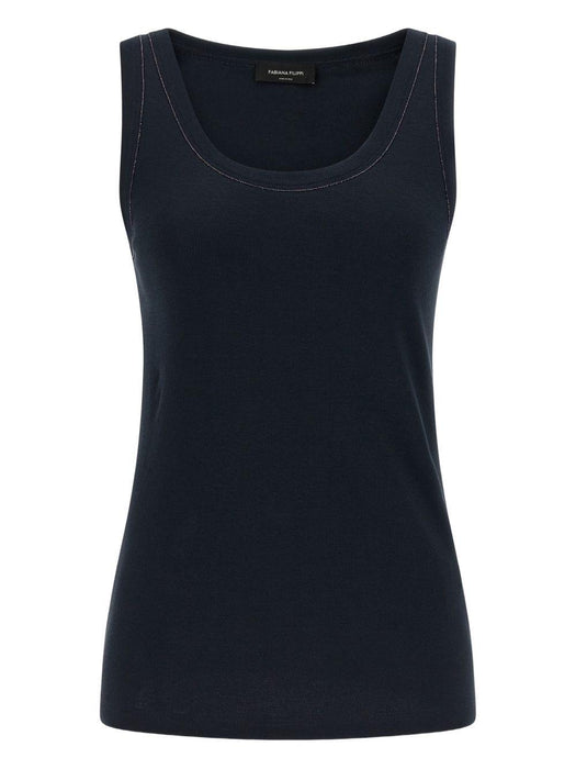 jewel-detail round-neck top JED266F602L896 5146 FABIANA FILIPPI 