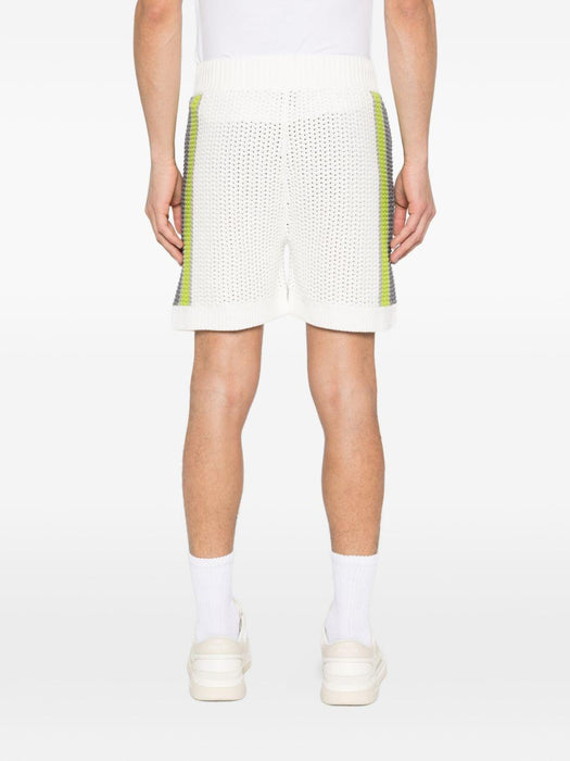 striped crochet shorts M-SP26-KW-1208-01 WHITE CASABLANCA 