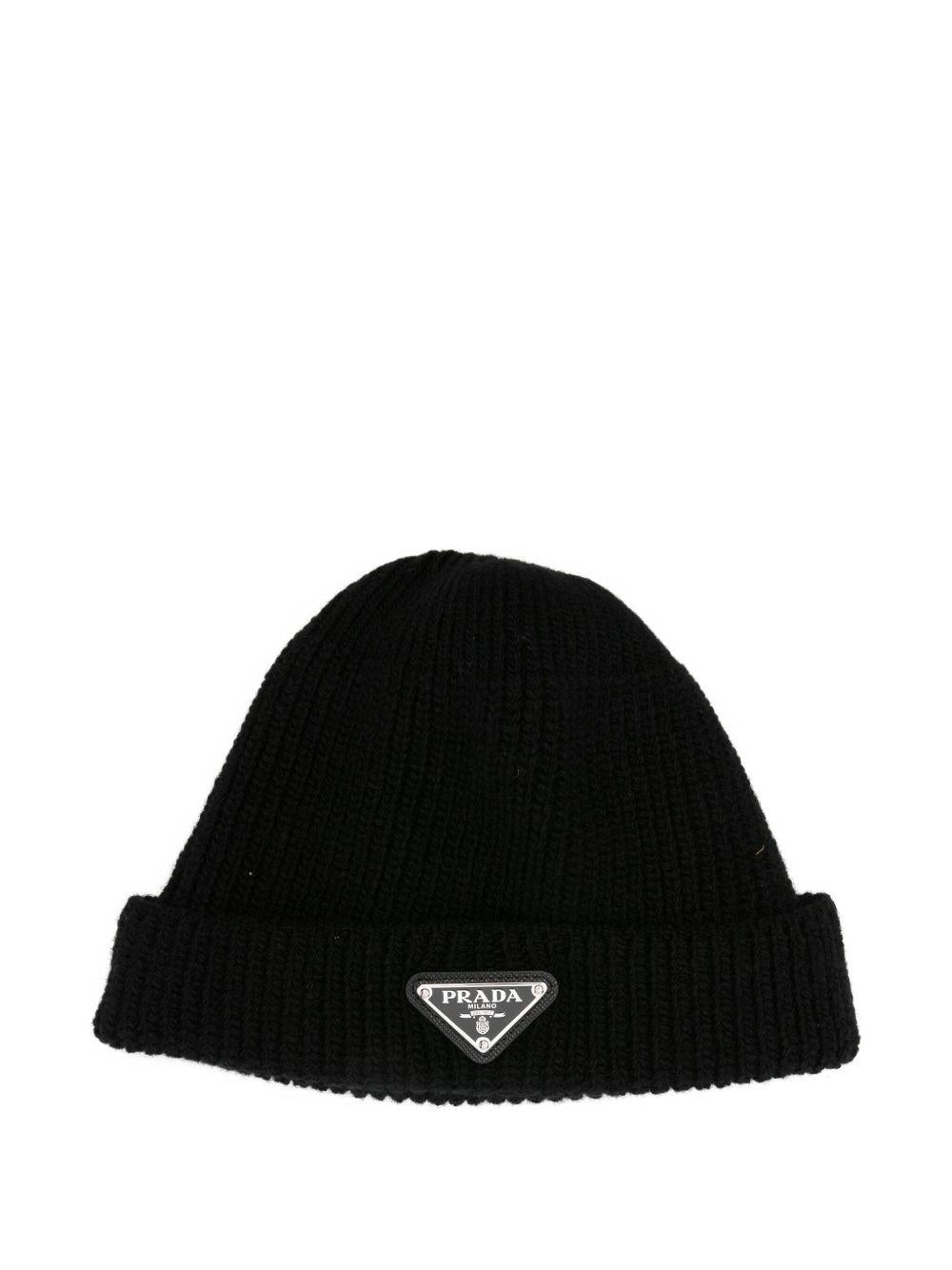 ribbed logo-plaque beanie 2HC426 3IMF0002 PRADA 