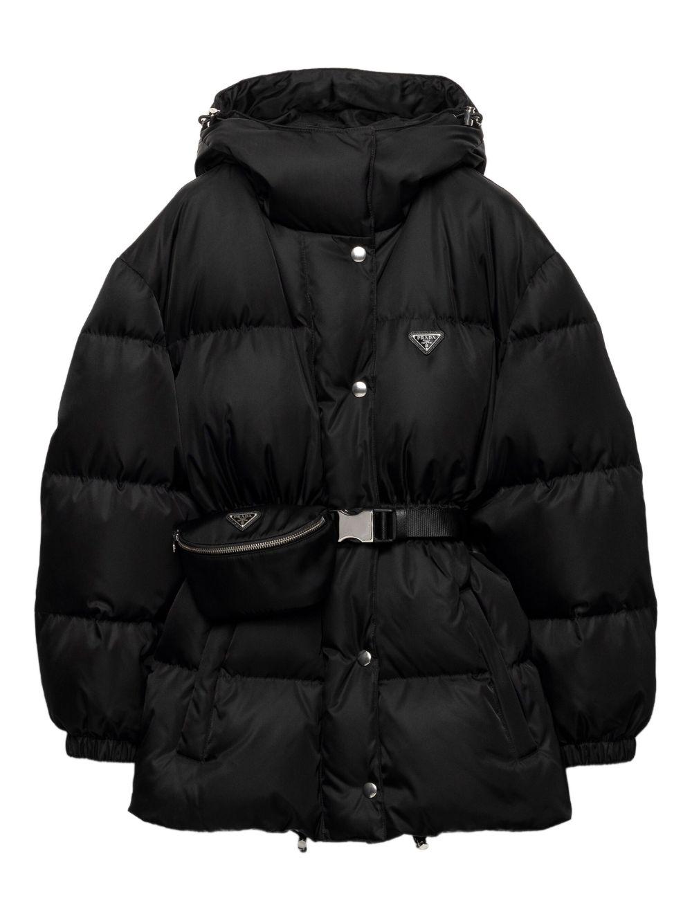 hooded belted down jacket 29X966 S OOO 1WQ8F0002 PRADA 
