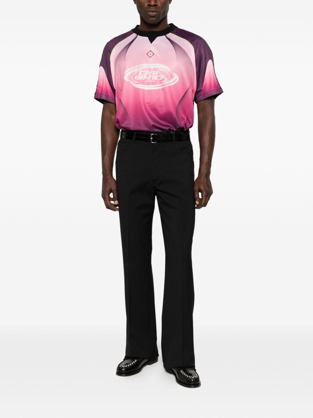 Aubergine gradient short-sleeve T-shirt M-SS26-JTP-353-01 AUBERGINE GRADIENT CASABLANCA 