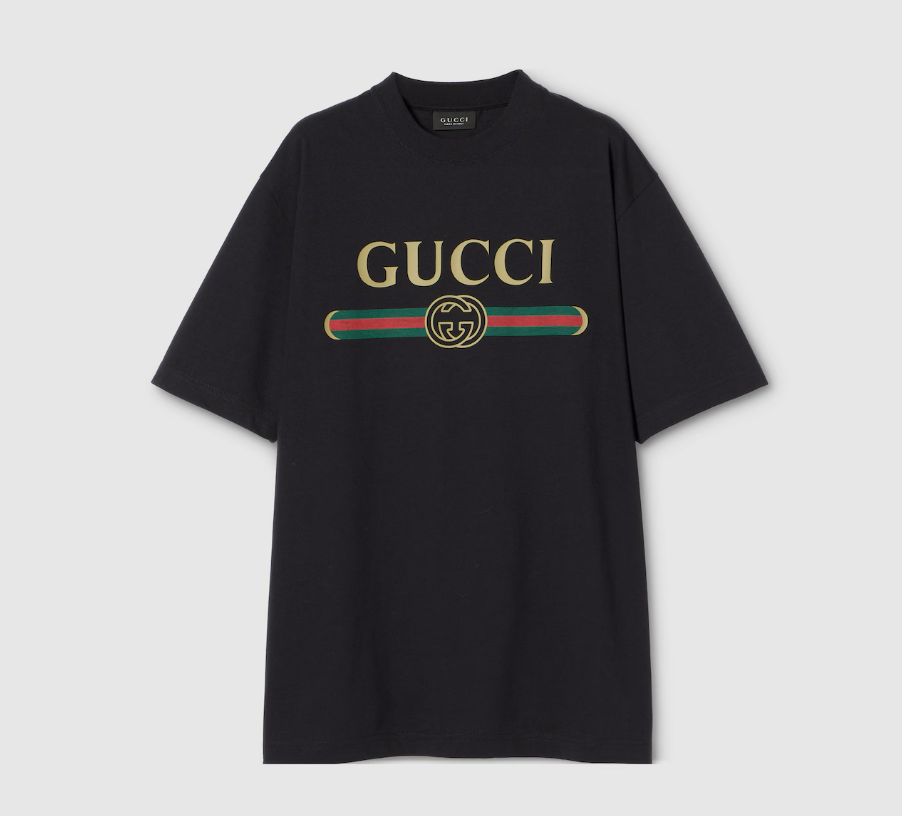Cotton jersey and silk T-shirt with print 865015 XJHUF1152 GUCCI 