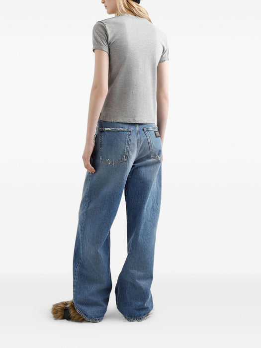 distressed slogan-print T-shirt F8V89T GDDGHS9000 DOLCE & GABBANA 