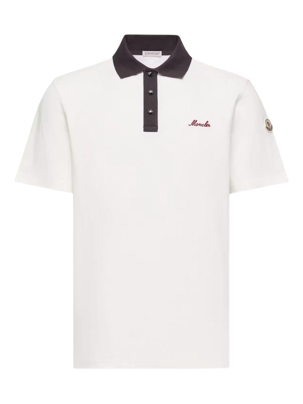 contrast-collar logo polo shirt L10918A00003 89A16034 MONCLER 