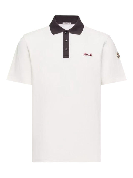 contrast-collar logo polo shirt L10918A00003 89A16034 MONCLER 