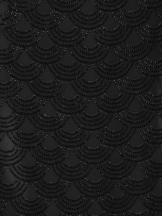 Black openwork midi dress 116289100  ROTATE 