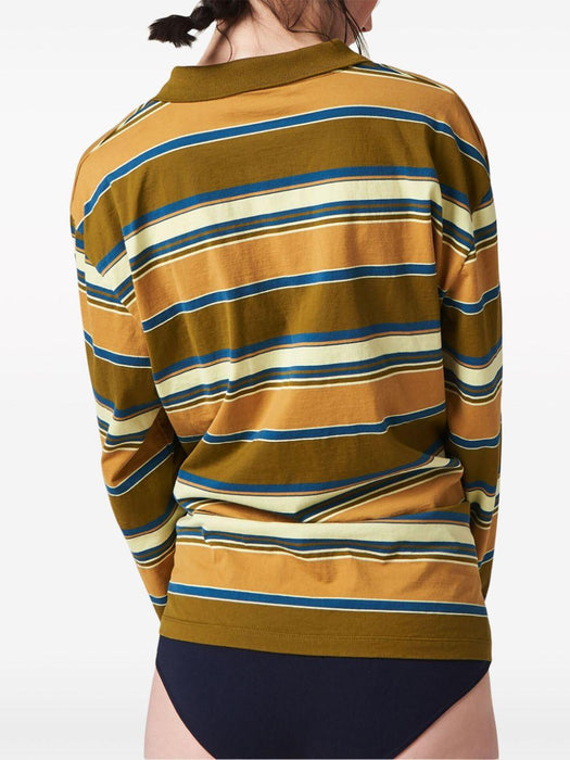 striped cotton polo shirt<BR/><BR/> MJL015 S-OOO 14RTF03SO MIU MIU 