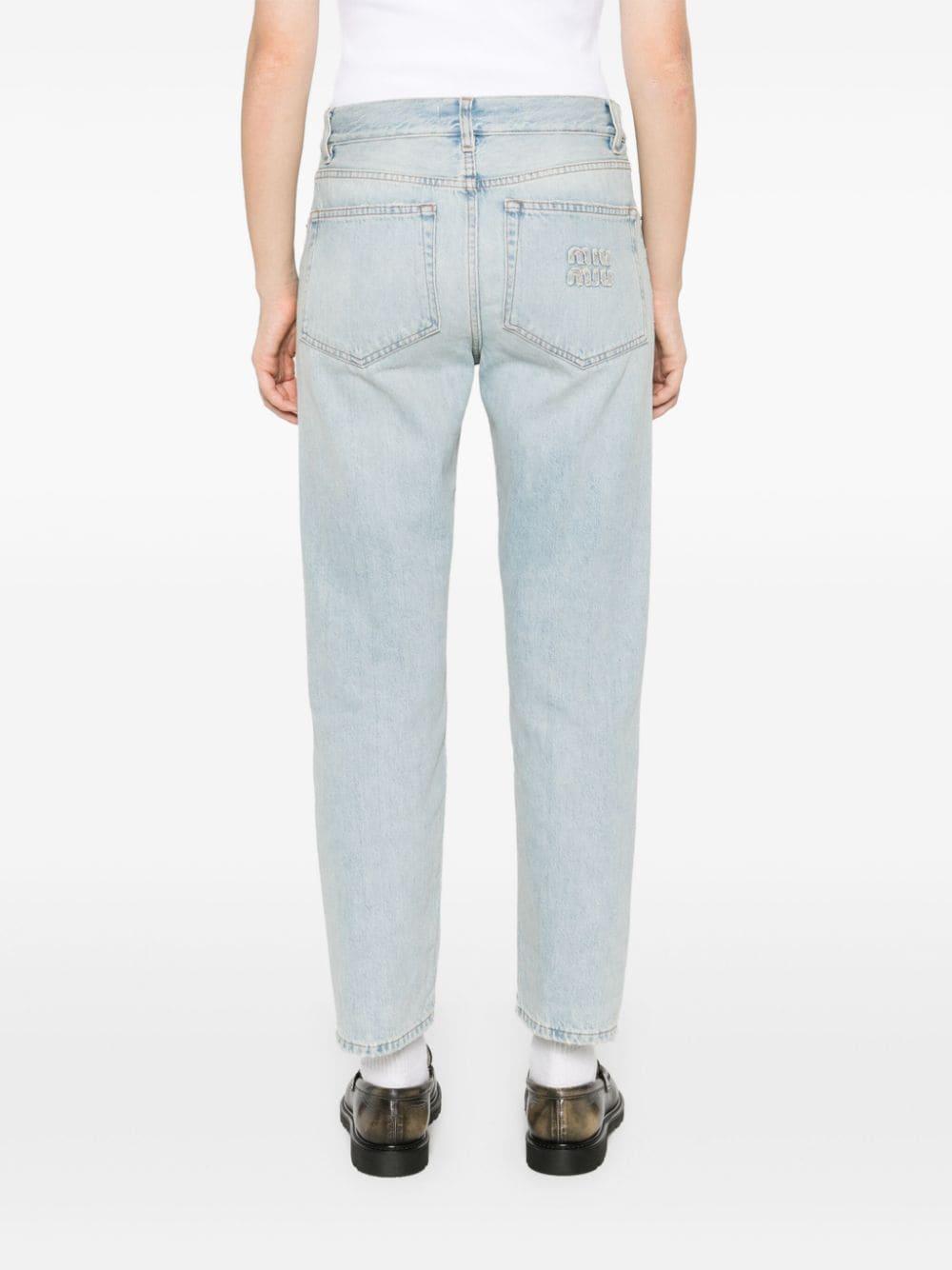 logo-lettering jeans GWP526 S OOO 14QUF0013 MIU MIU 