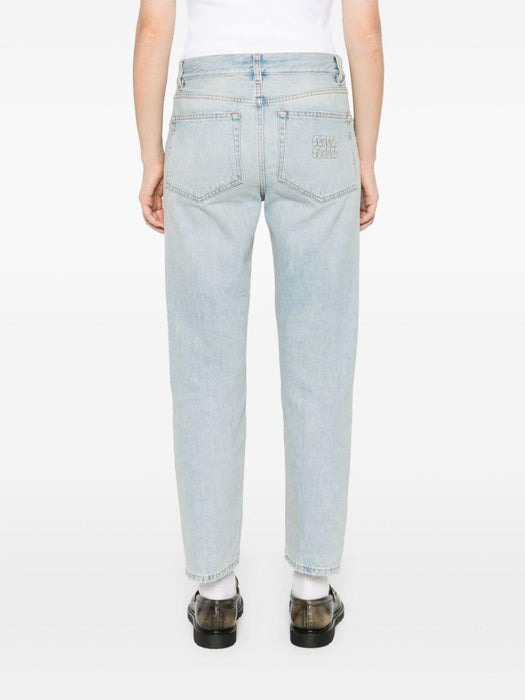 logo-lettering jeans GWP526 S OOO 14QUF0013 MIU MIU 