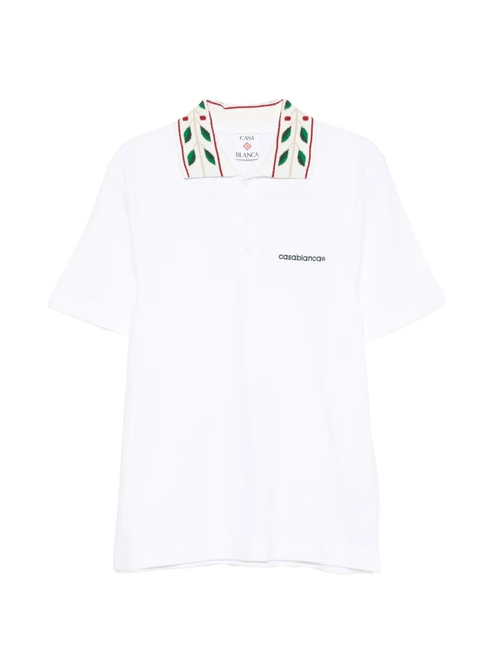 Logo-embroidered polo shirt M-PF26-JTP-499-01  CASABLANCA 