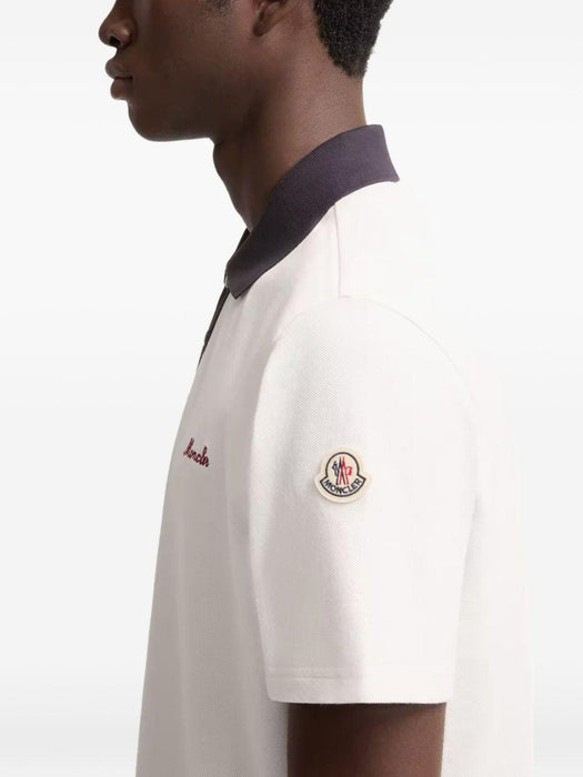 contrast-collar logo polo shirt L10918A00003 89A16034 MONCLER 