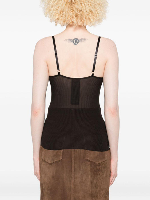 lace-trim ribbed top<BR/><BR/><BR/><BR/><BR/><BR/><BR/><BR/><BR/><BR/> 796843 Y37SM2179 SAINT LAURENT 