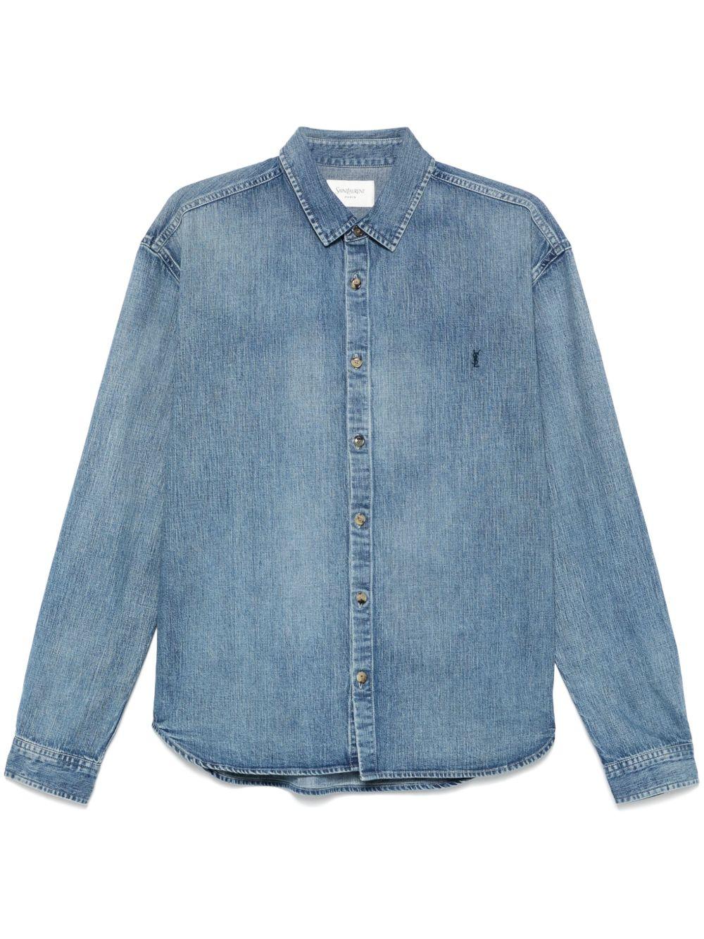 Cassandre denim shirt<BR/> 823437 Y14MJ4248 SAINT LAURENT 