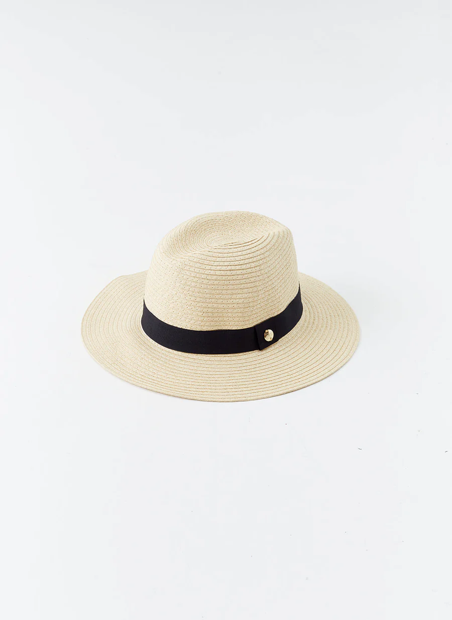 MELISSA ODABASH FEDORA CRBEIG/BLK